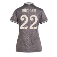 Camiseta Real Madrid Antonio Rudiger #22 Tercera Equipación Replica 2024-25 para mujer mangas cortas